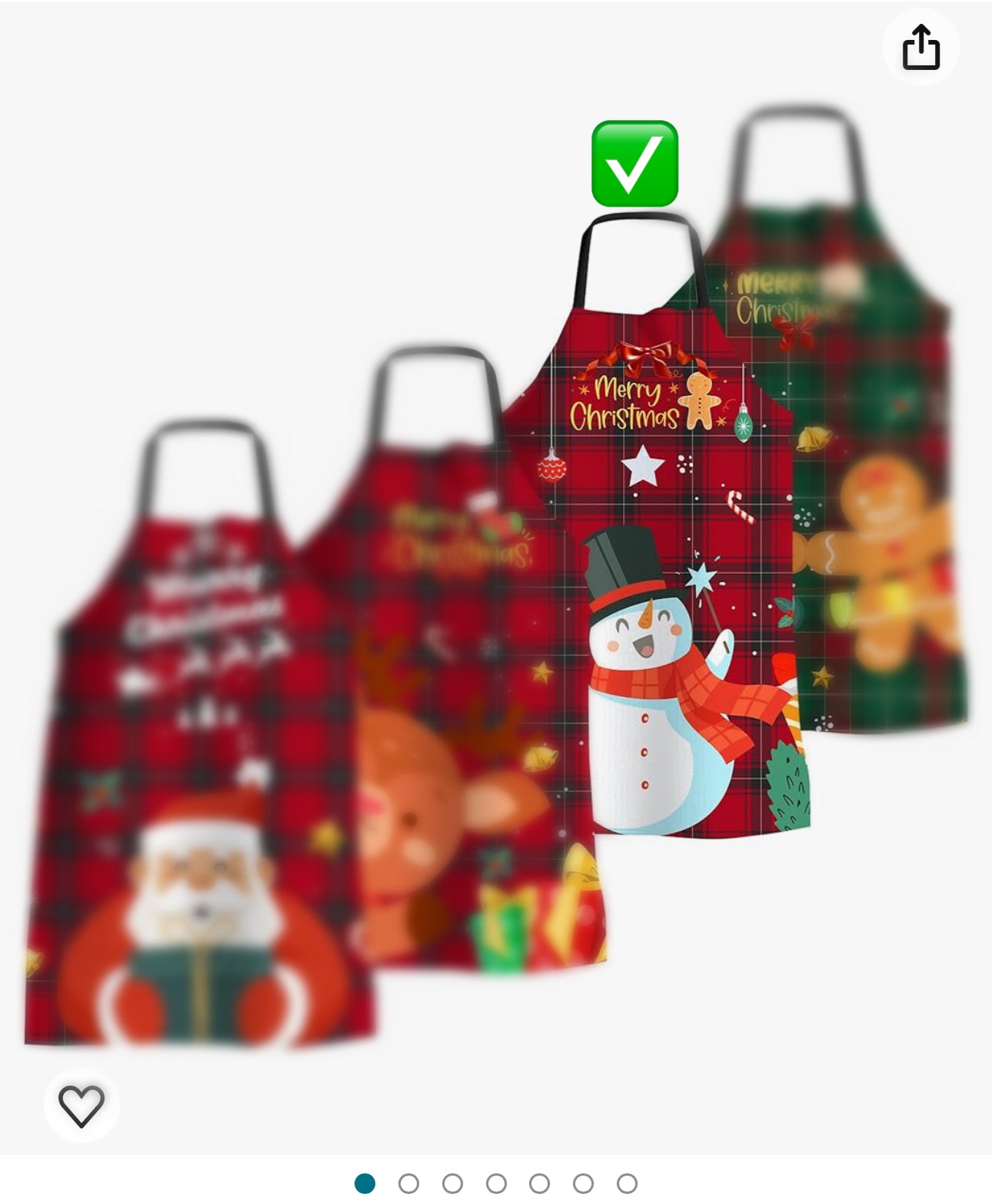 Snowman Christmas Kitchen Apron