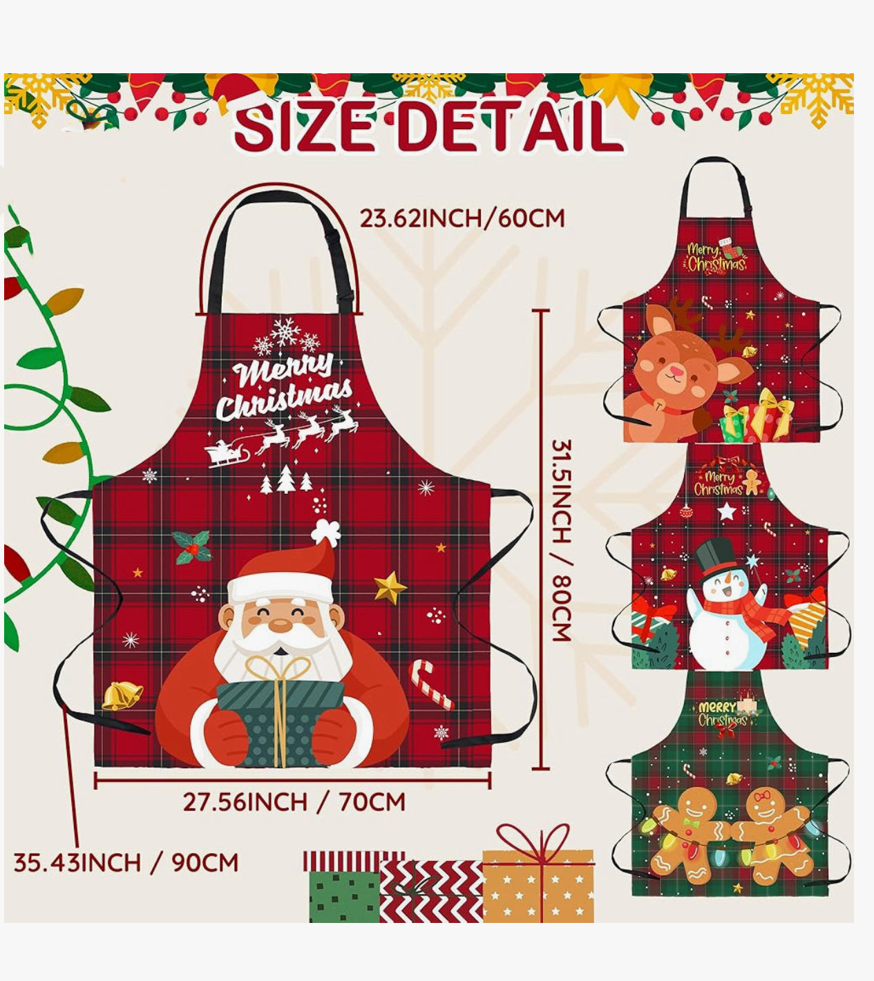 Snowman Christmas Kitchen Apron